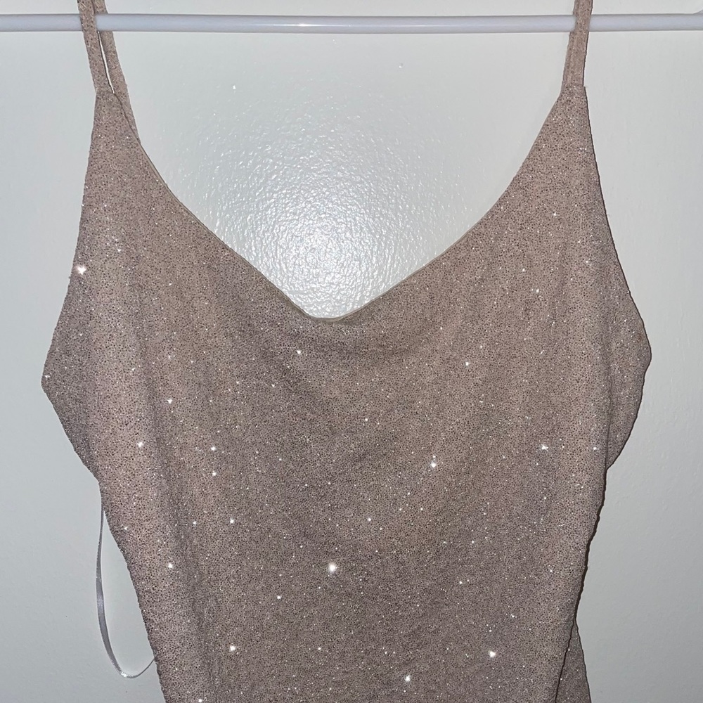COPY - Nude glittery bodysuit. NWT